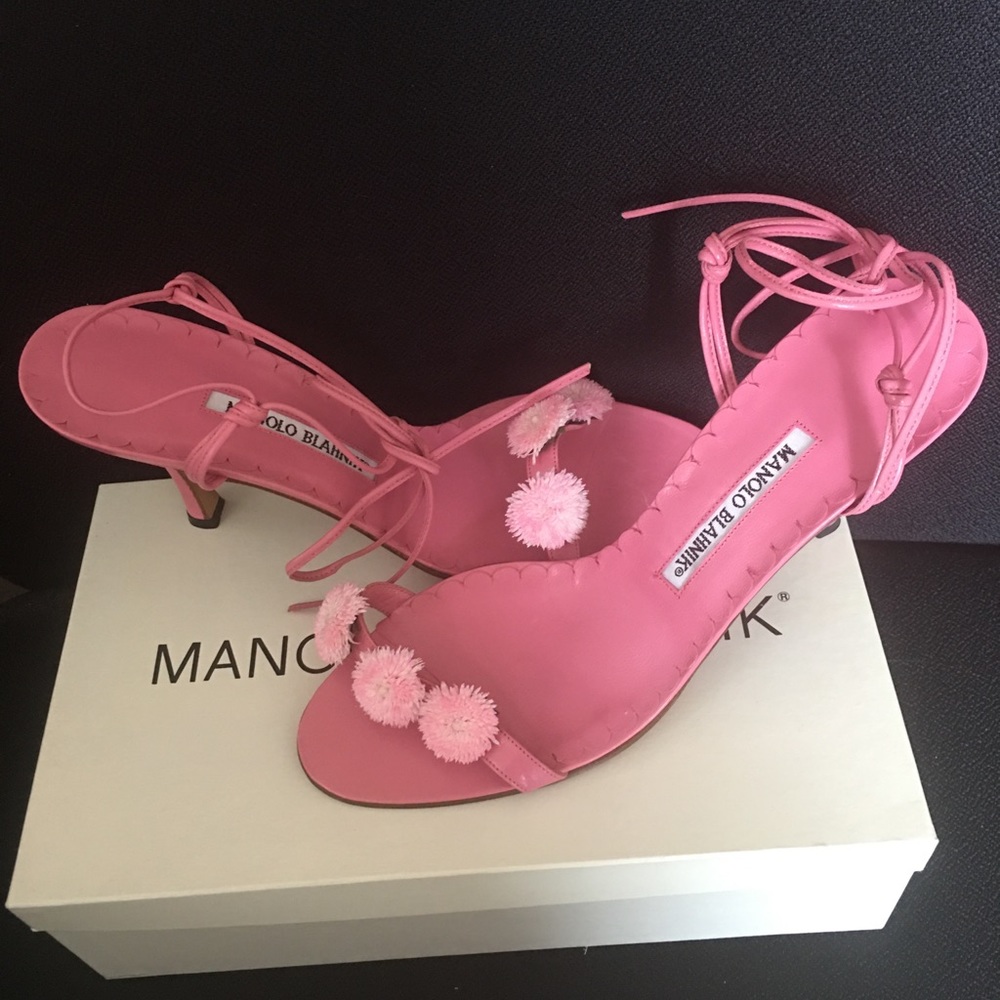 Beautiful spring pink sandals.